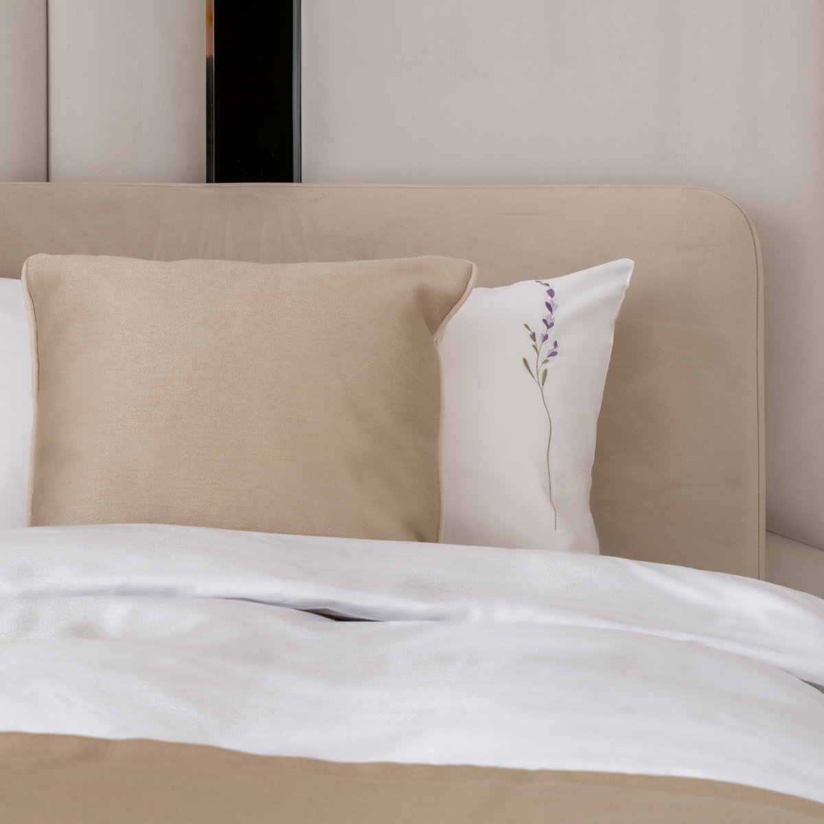 Фото Комплект постельного белья Сатин Easy art.White/Лаванда в интернет-магазине HP Linen