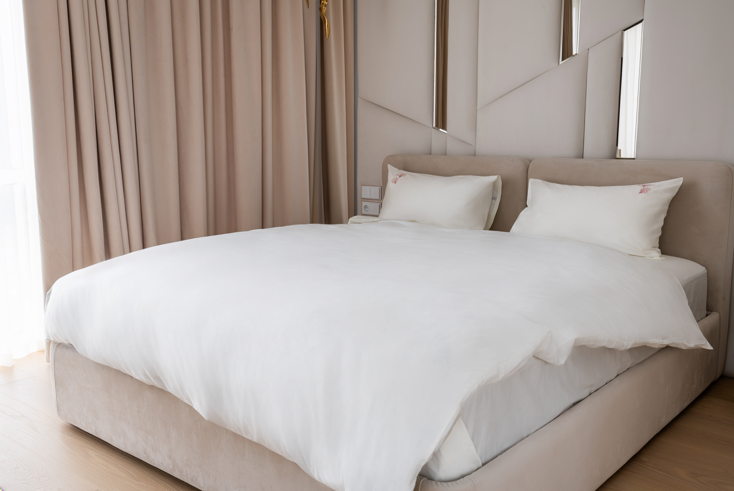 Фото Комплект постельного белья Сатин Easy art.Ivory/Кораллы в интернет-магазине HP Linen