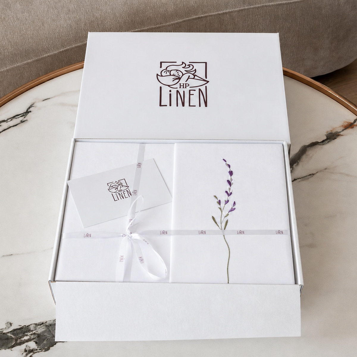 Фото Комплект постельного белья Сатин Easy art.White/Лаванда в интернет-магазине HP Linen