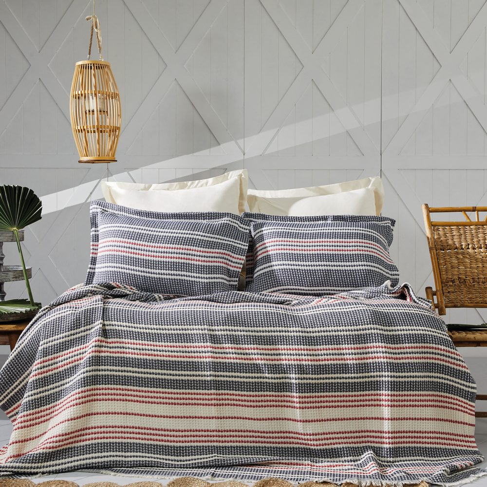 Фото Комплект постельного белья Annise art. Indigo-red в интернет-магазине HP Linen