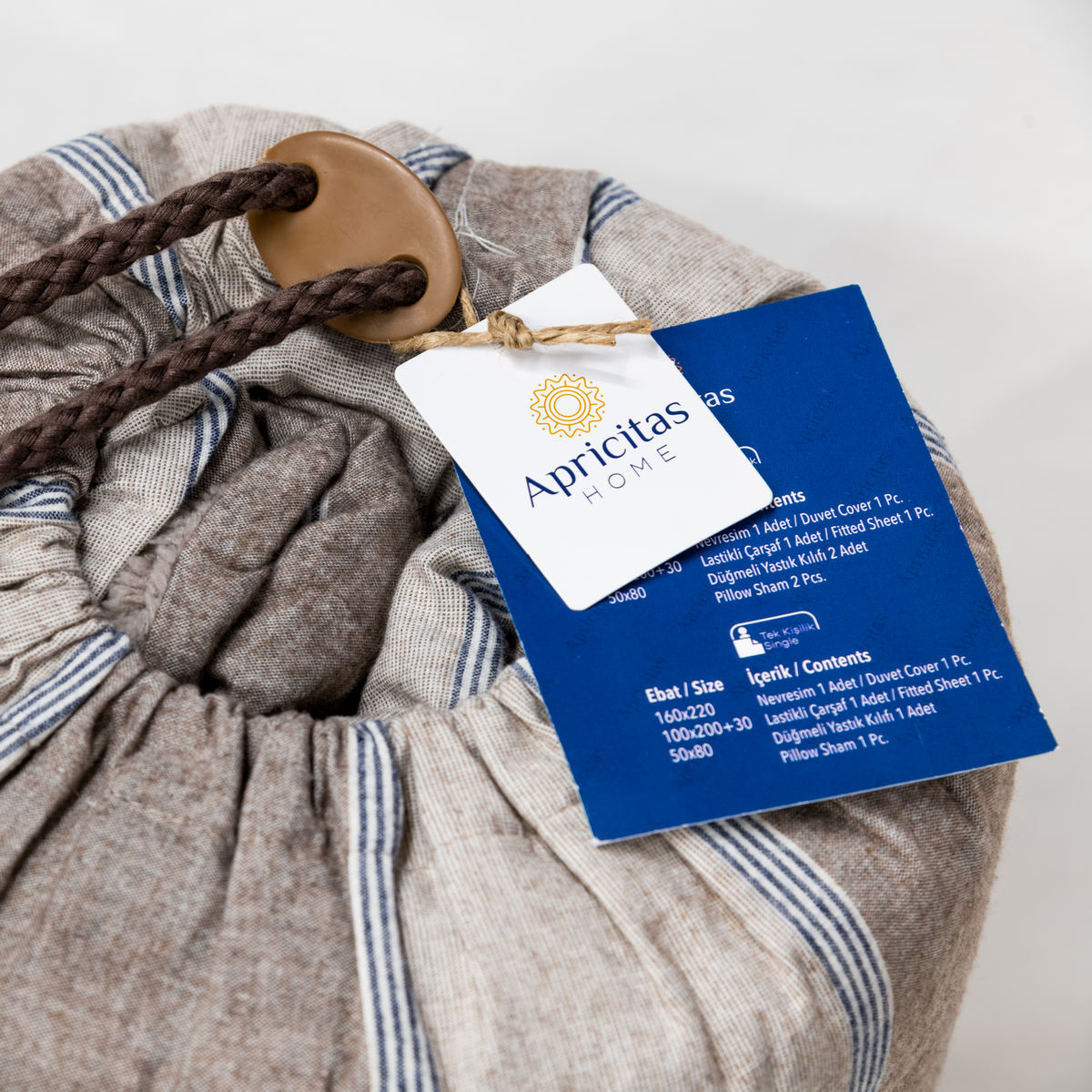 Фото Комплект постельного белья Double Comfort art. Dark beige в интернет-магазине HP Linen